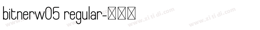 bitnerw05 regular字体转换